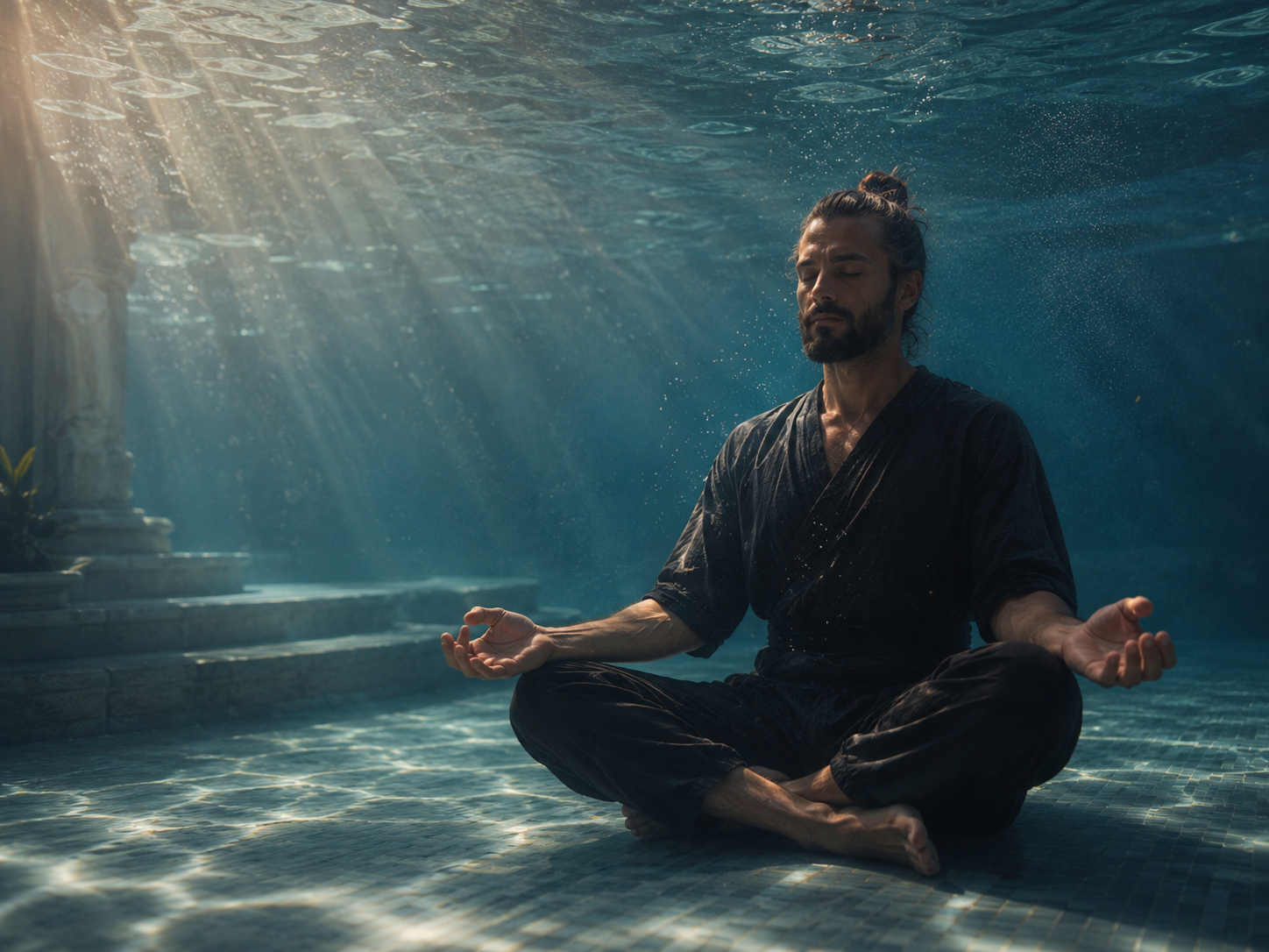 Meditation underwater workshop.