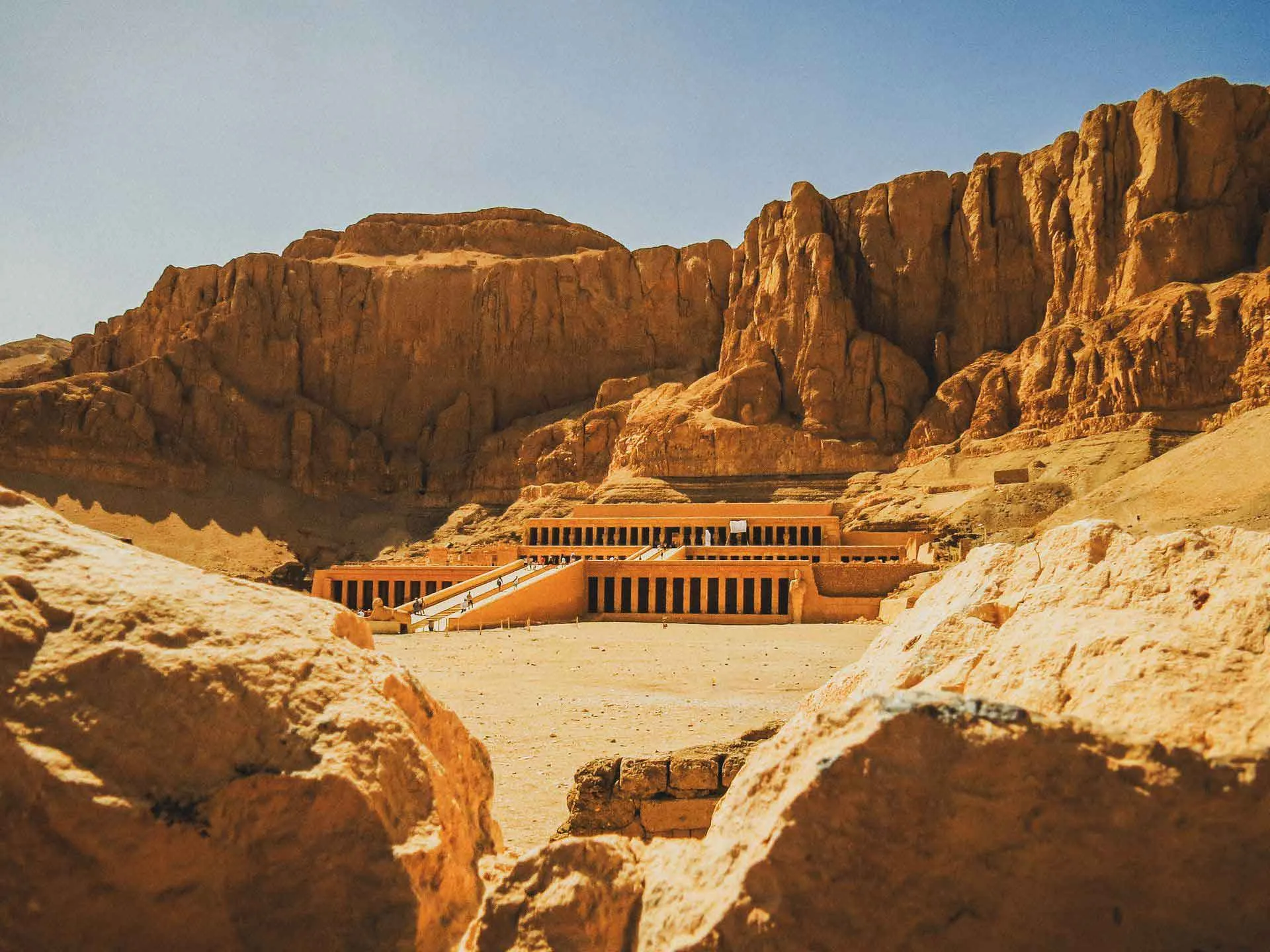 Temples rise from timeless sands.